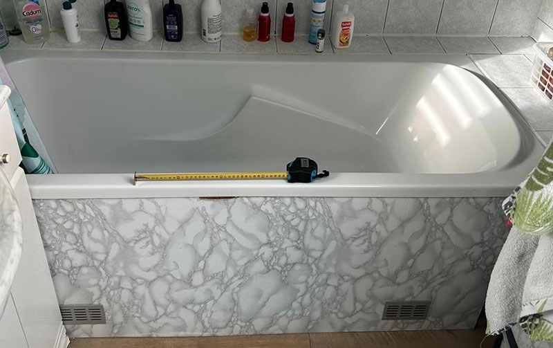Avis Marcel : Pose porte baignoire Avant